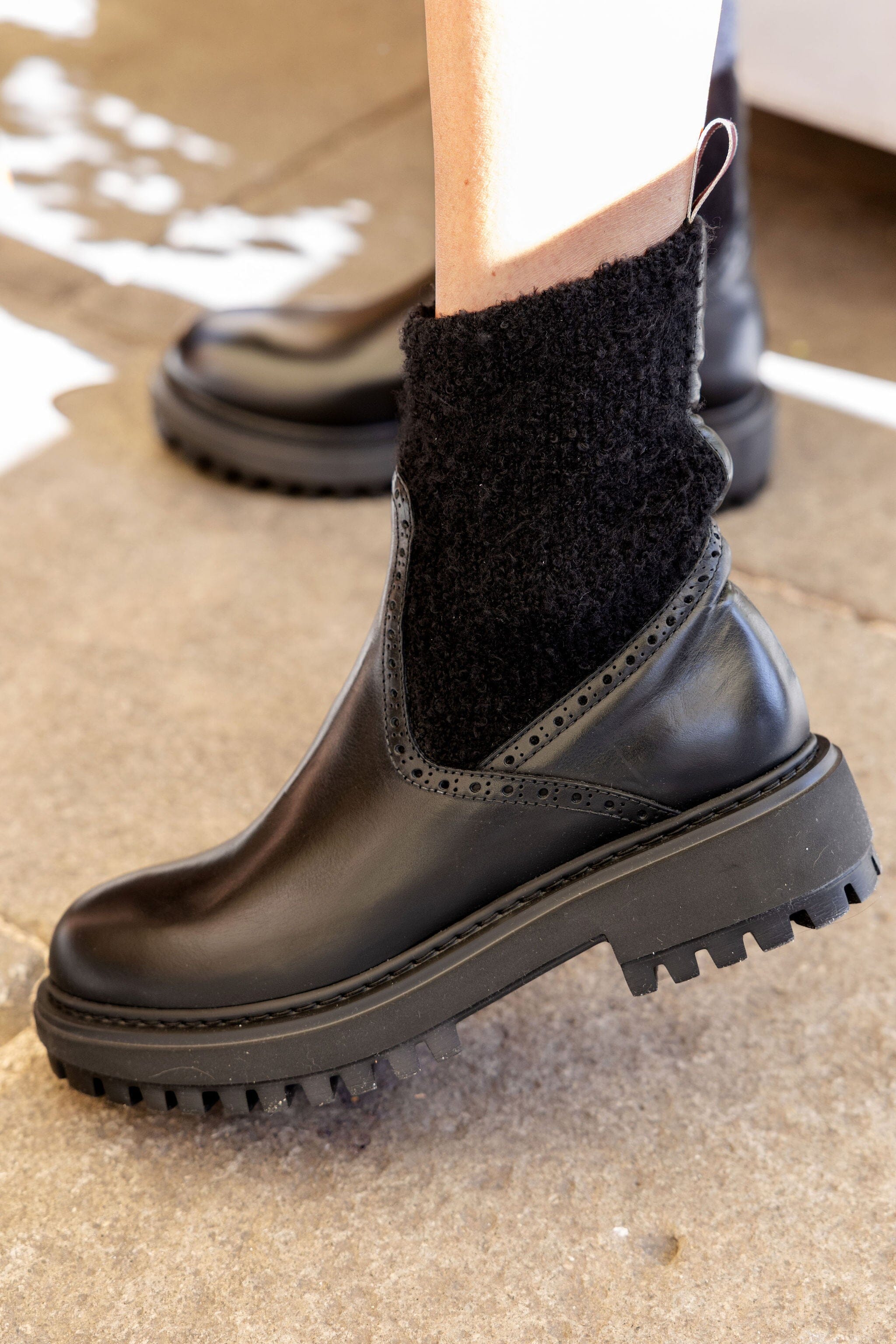 STURLINI - Stivaletto - D0605 - Lana Nero Scarpe Donna STURLINI