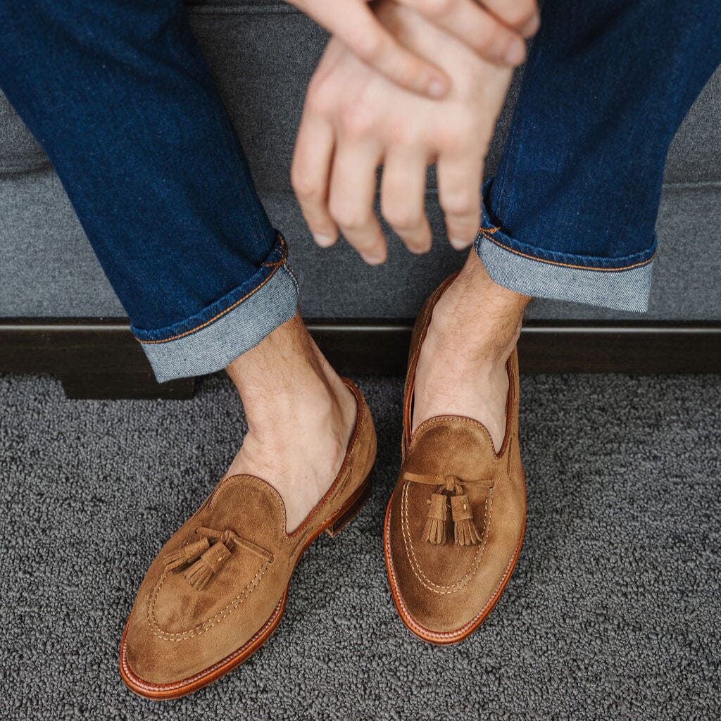 ALDEN - 3403 - Mocassino Tassel/nappine - Camoscio Snuff Scarpe Uomo Alden
