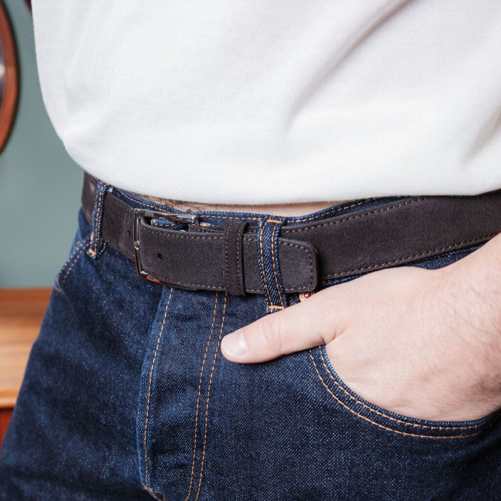 BERWICK 1707 - Cintura - Camoscio - Dark Peat Accessori Uomo Berwick 1707