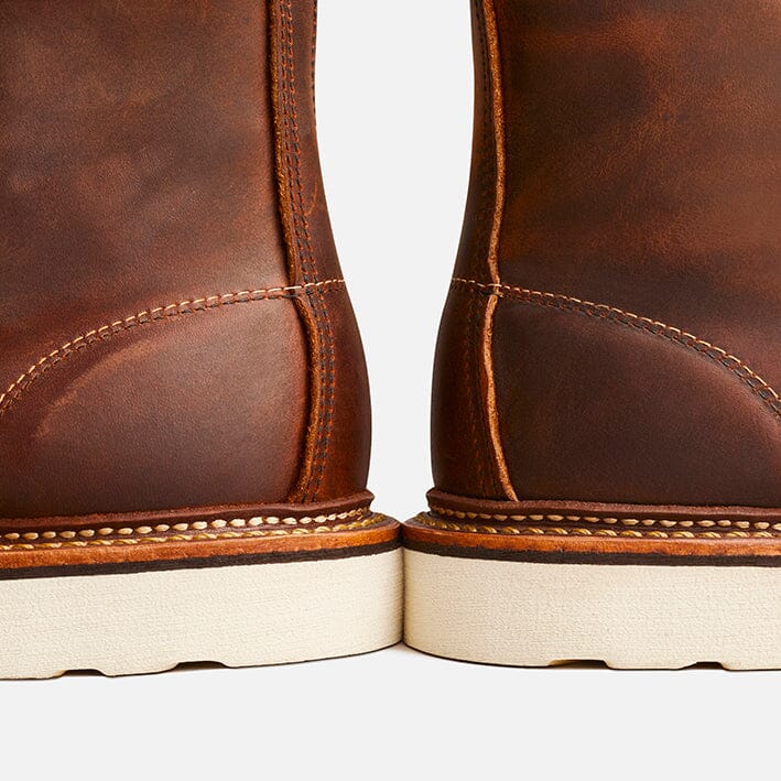 RED WING SHOES - Polacco Classic Moc Toe 1907 - Rough Copper Scarpe Uomo Red Wing Shoes