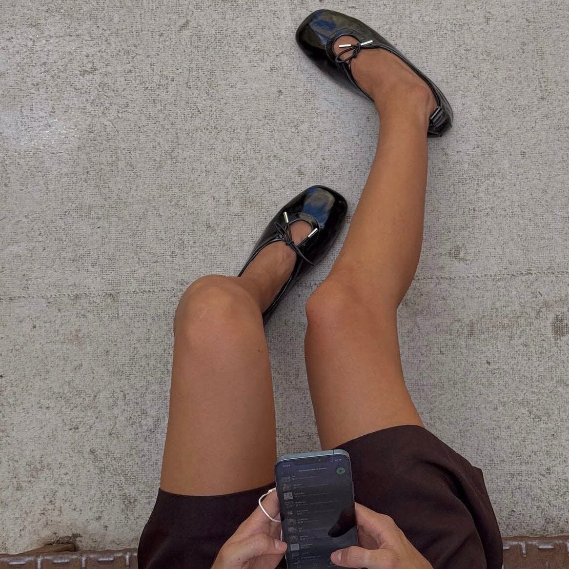 ALOHAS - Ballerina Rosalind - Pelle nero Scarpe Donna ALOHAS