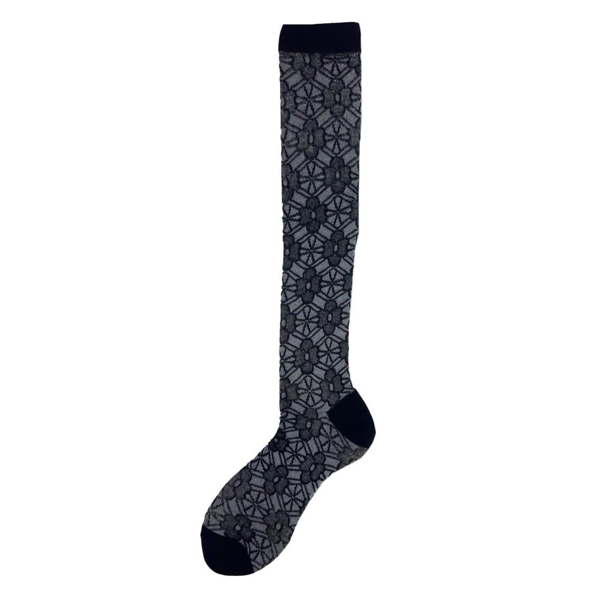 ALTO MILANO - Calzino Lungo - IRIDE - Black 021 Accessori Donna Alto Milano