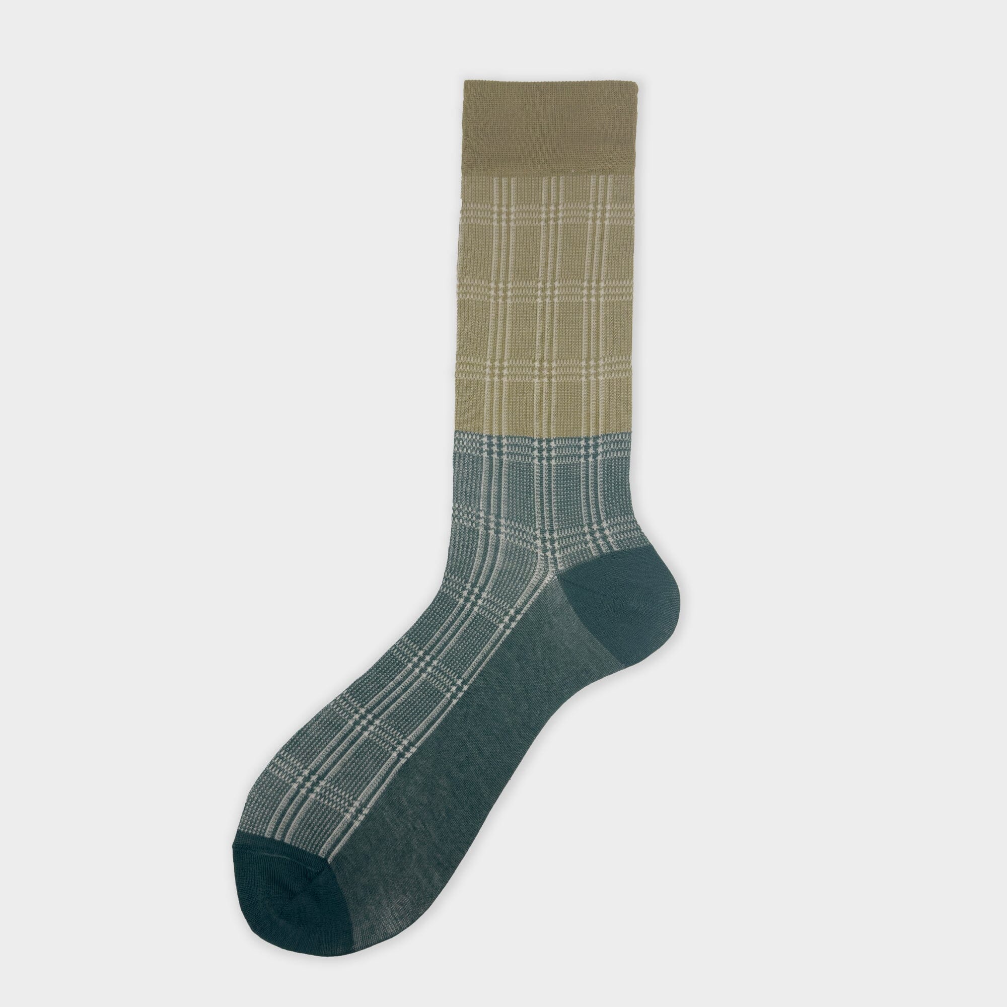 ALTO MILANO - Calzino corto- 26PEAM2205UC_72- Tartan Verde Beige Accessori Uomo Alto Milano