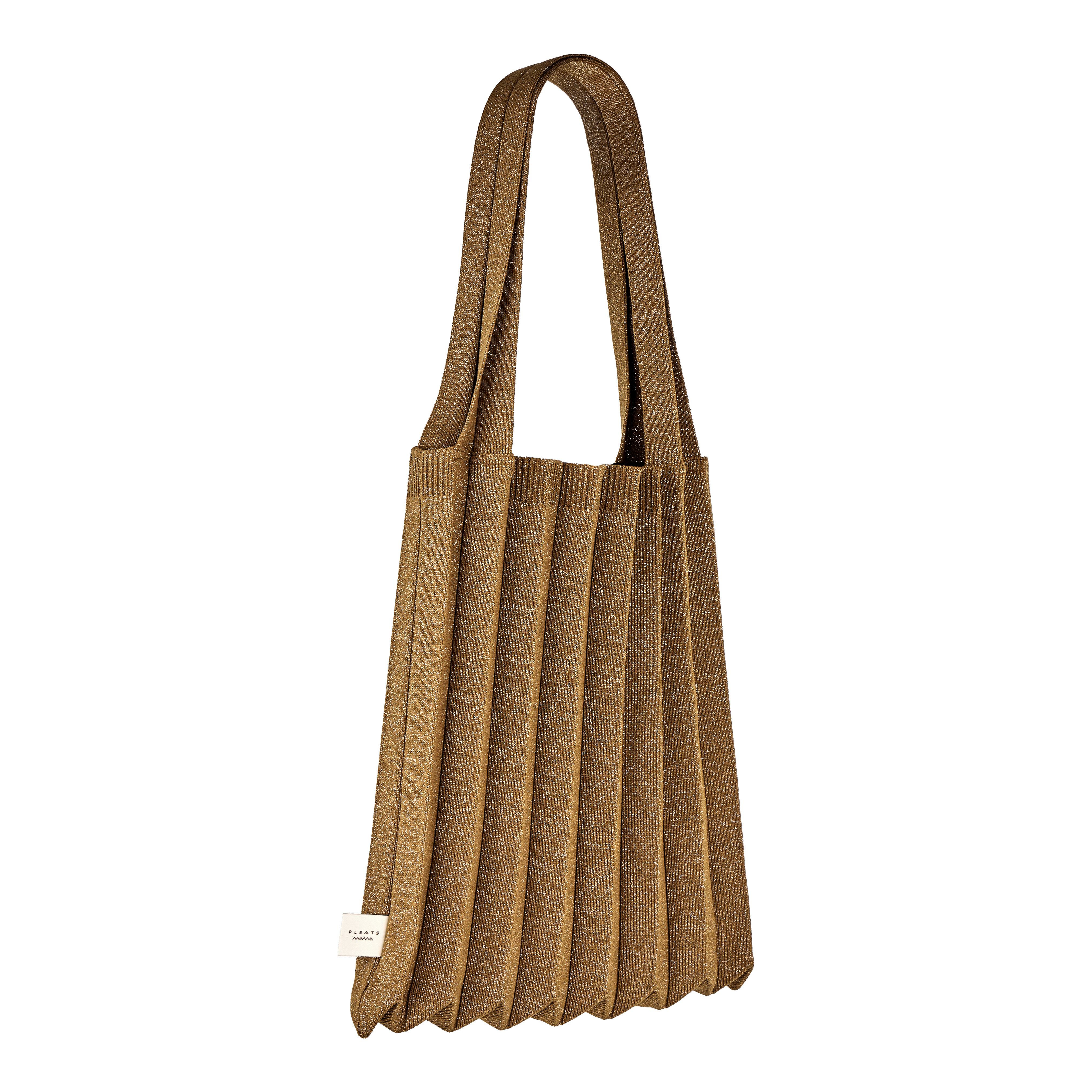 PLEATSMAMA - Borsa a Spalla - SB03-GK1 NEW SHOULDER - Glitter Camel