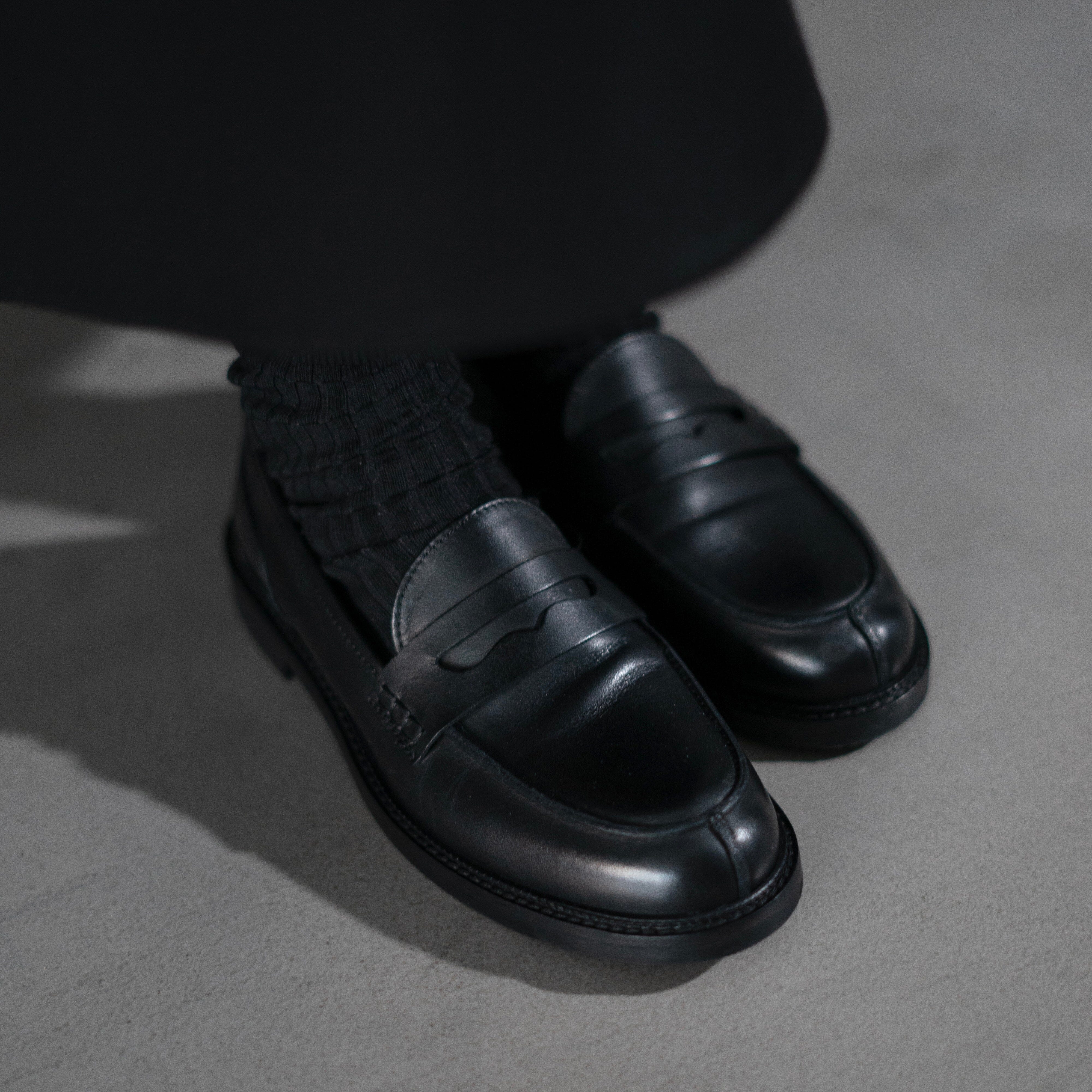 CAPPELLETTOSHOP - Mocassino - 9000 - Vitello Nero Scarpe Donna CAPPELLETTO 1948