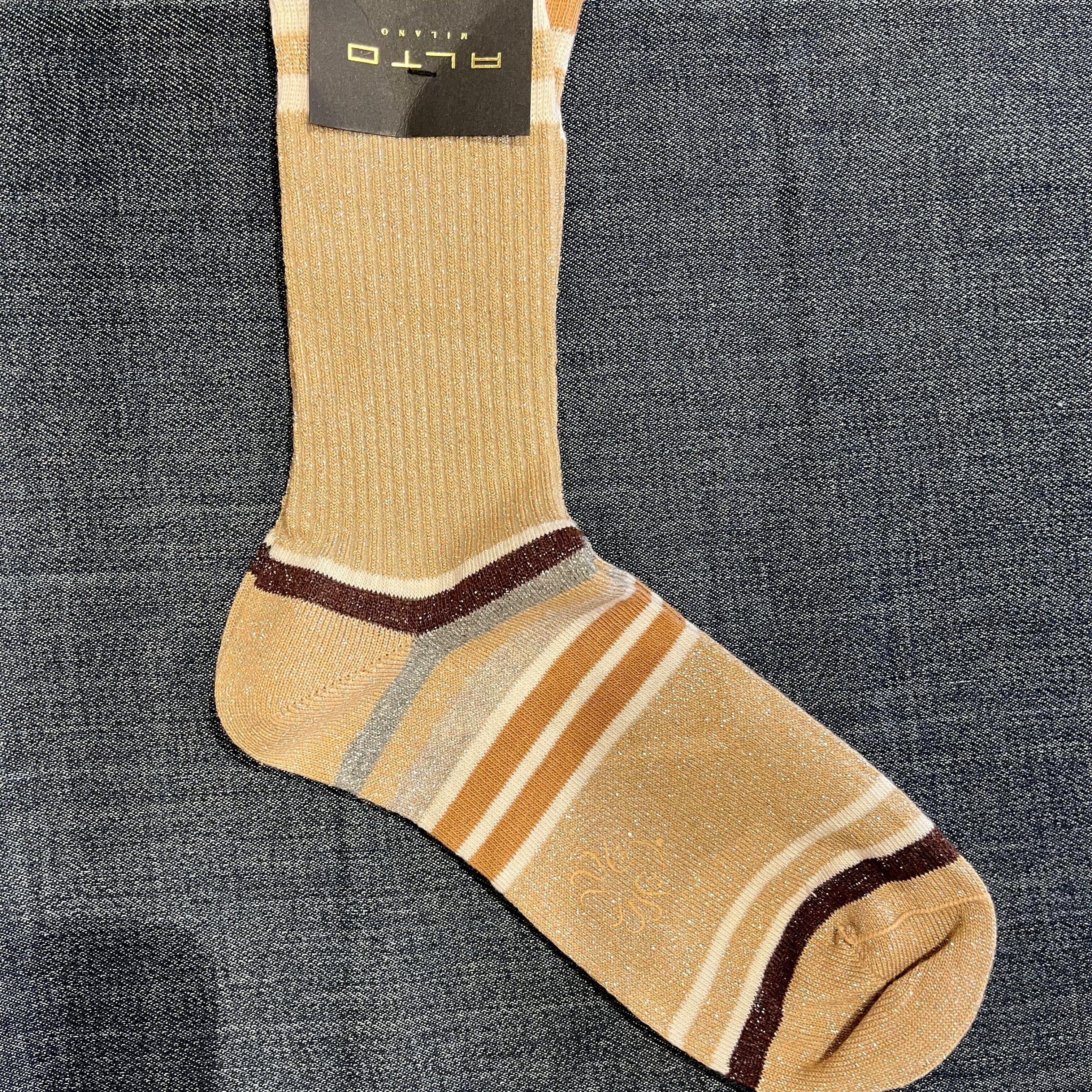 ALTO MILANO - Calzino Corto - CHAPO' 26PEAM1020DC - 112 Sahara Accessori Donna ALTO MILANO - Collezione Donna