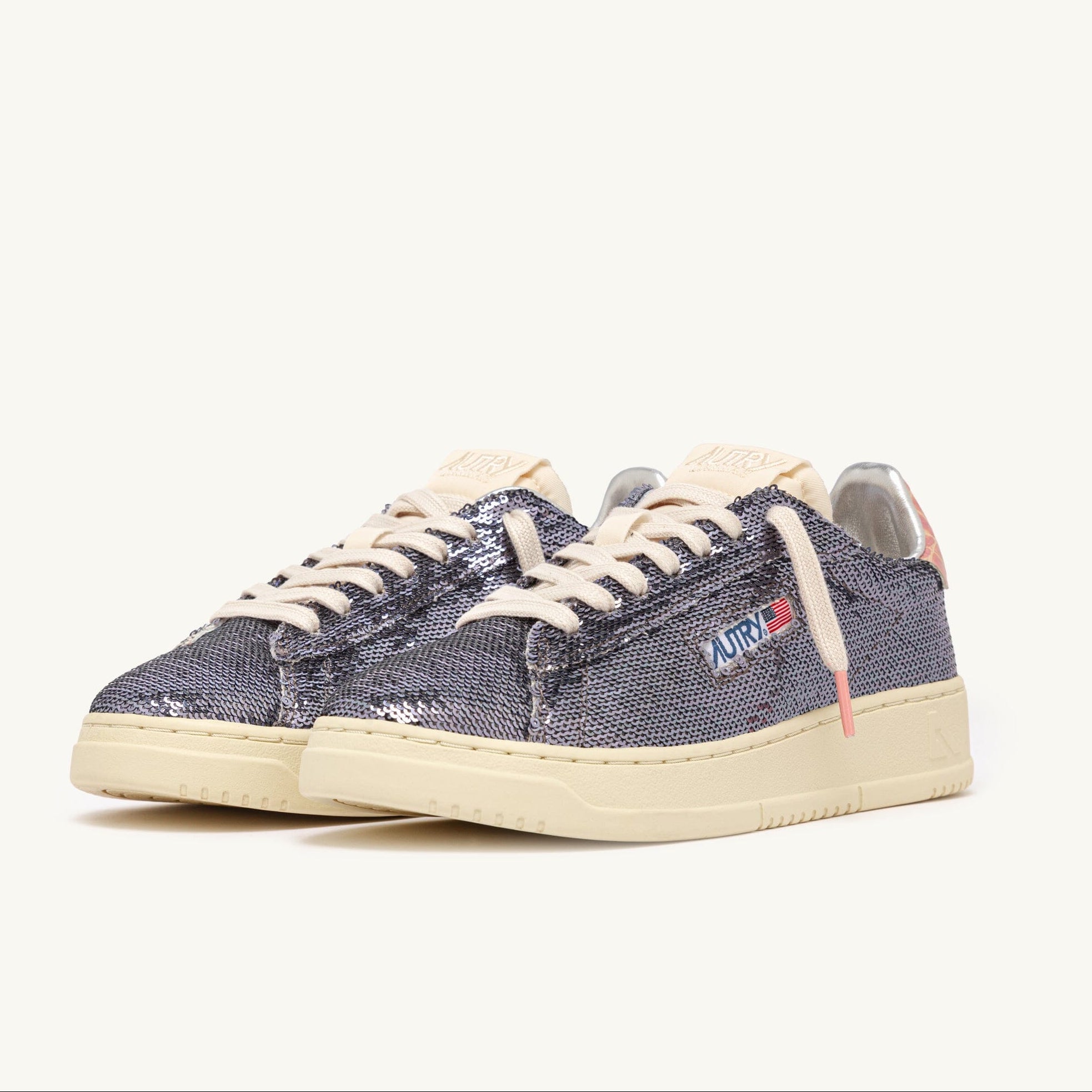 AUTRY ADLW TI02 - Sneakers DALLAS LOW SPARKLING PAILLETTES - Steel lilla Scarpe Donna AUTRY - Collezione donna