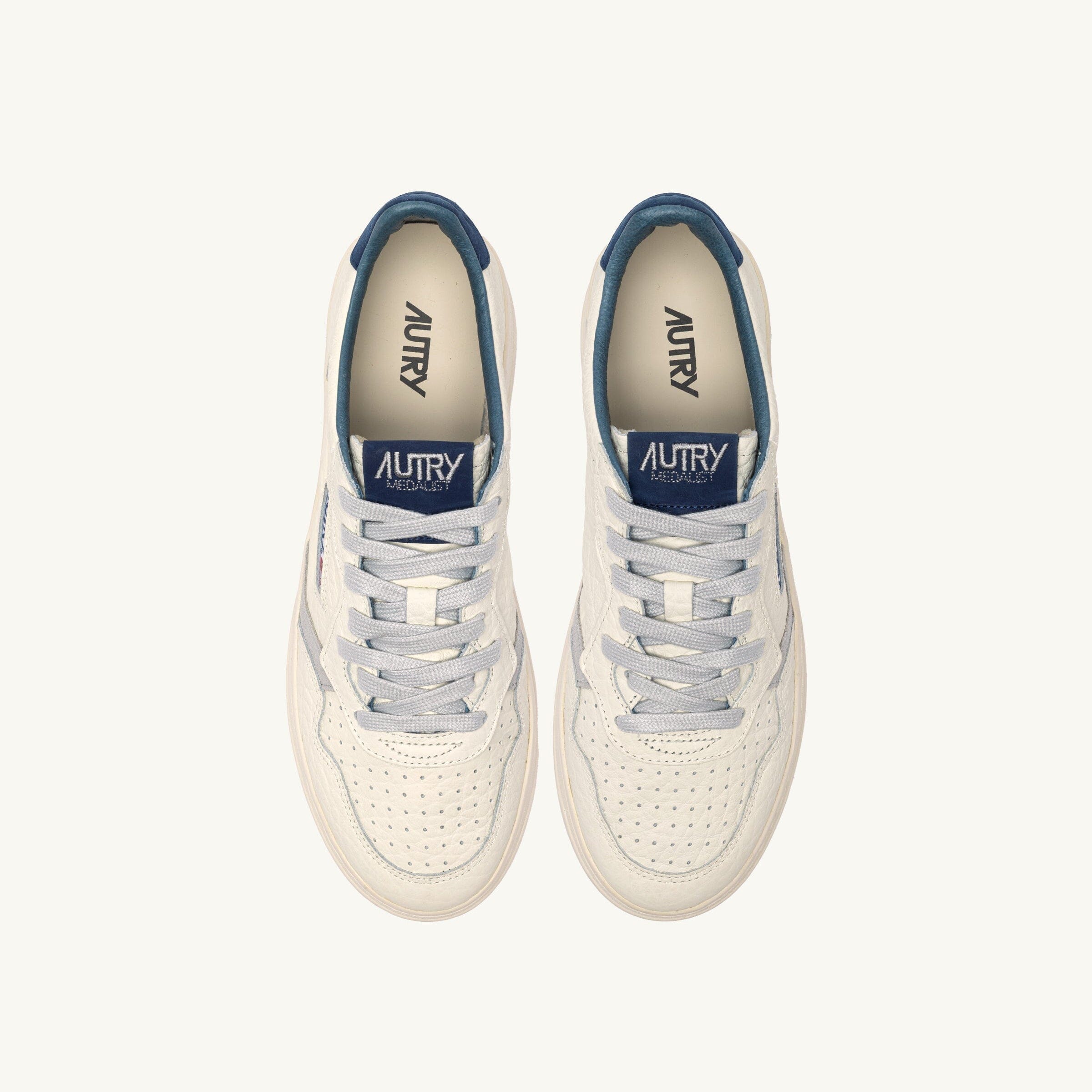 AUTRY - AULM NE20 - Sneakers MEDALIST - Bianco Blu Scarpe Uomo AUTRY - Collezione uomo
