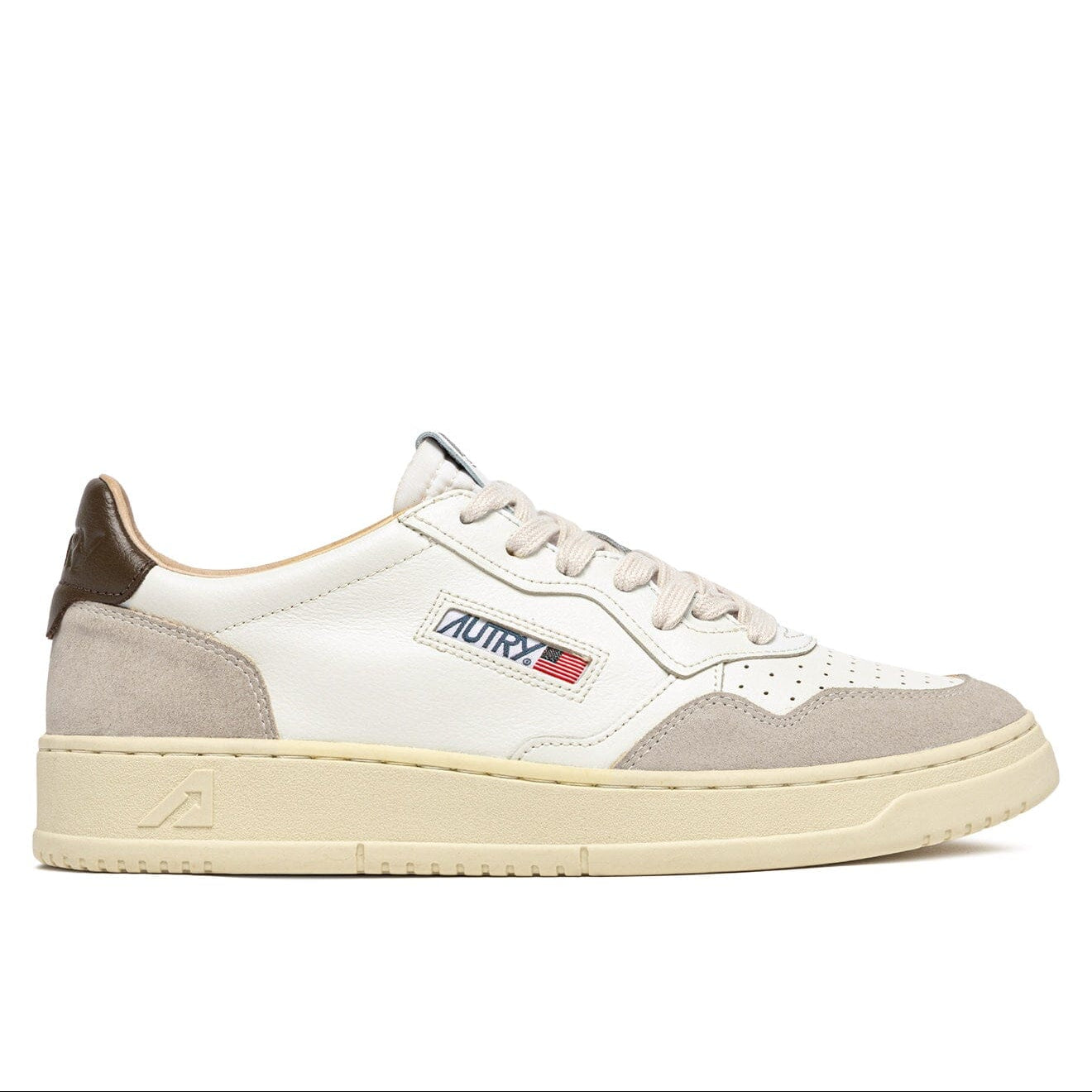 AUTRY - AULM LS15 - Sneakers MEDALIST - Bianco Marrone Scarpe Uomo AUTRY - Collezione uomo