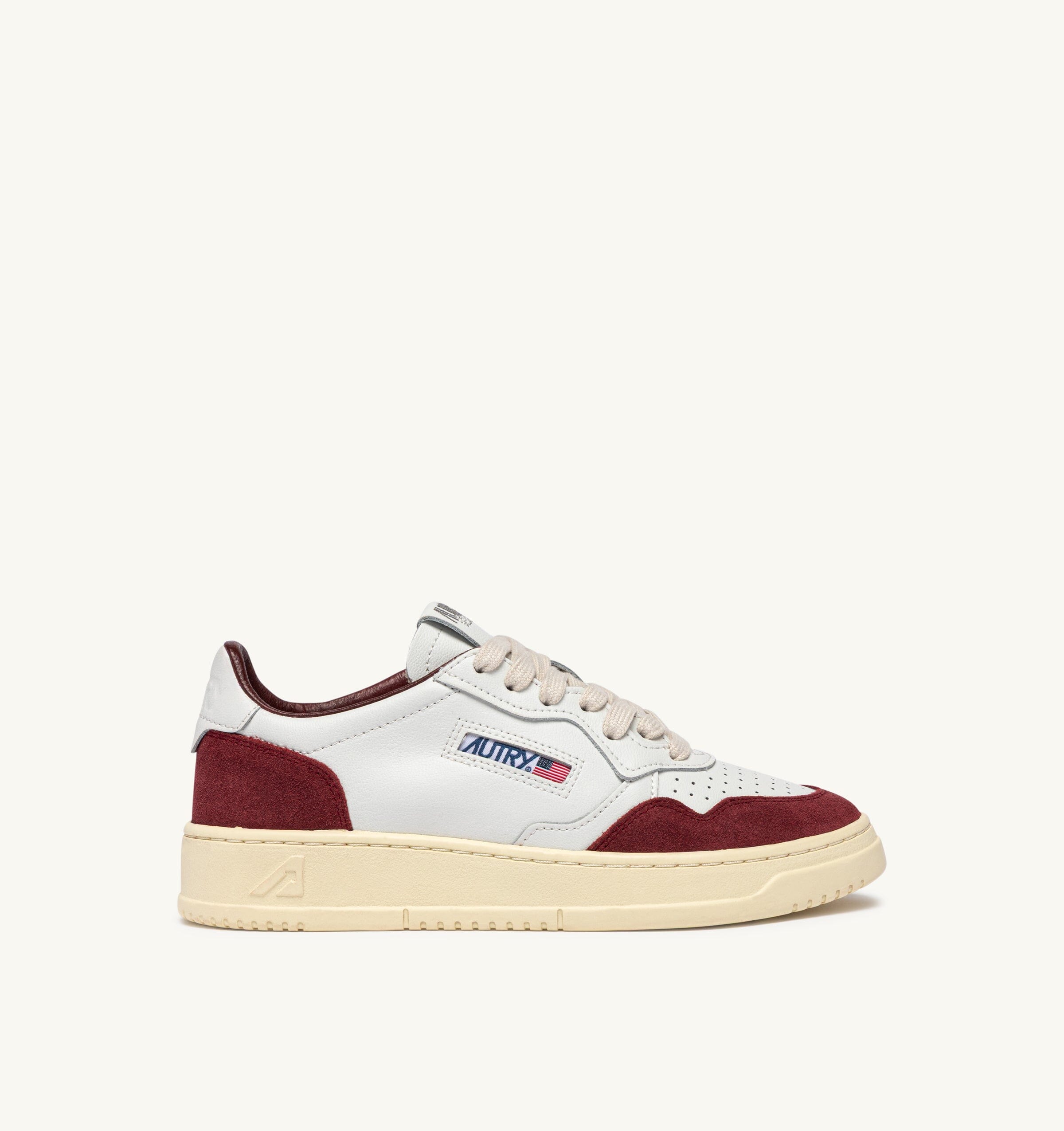 AUTRY - AULW FT20 - Sneakers MEDALIST - Bianco Borgogna Scarpe Donna AUTRY - Collezione donna