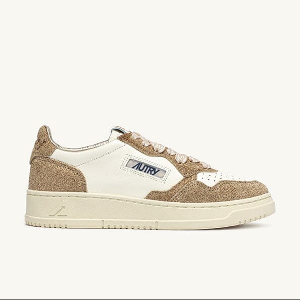 AUTRY - AULW TA03 - Sneakers MEDALIST - Avorio Glitter Oro Scarpe Donna AUTRY - Collezione donna