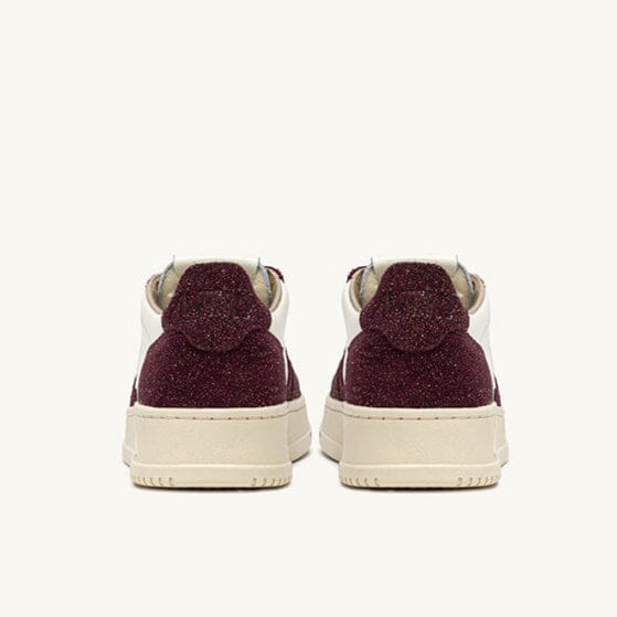 AUTRY - AULW TA05 - Sneakers MEDALIST - Rosso Bordeaux Glitter Scarpe Donna AUTRY - Collezione donna