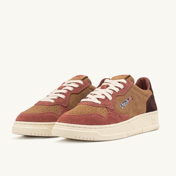 AUTRY - AULW TS20 - Sneakers MEDALIST - Marrone Cuoio Rosa Scarpe Donna AUTRY - Collezione donna