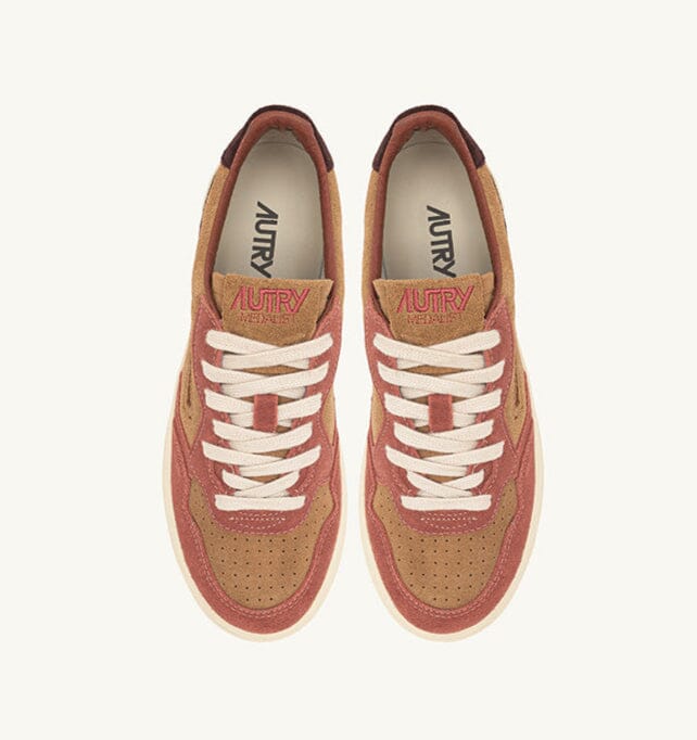 AUTRY - AULW TS20 - Sneakers MEDALIST - Marrone Cuoio Rosa Scarpe Donna AUTRY - Collezione donna