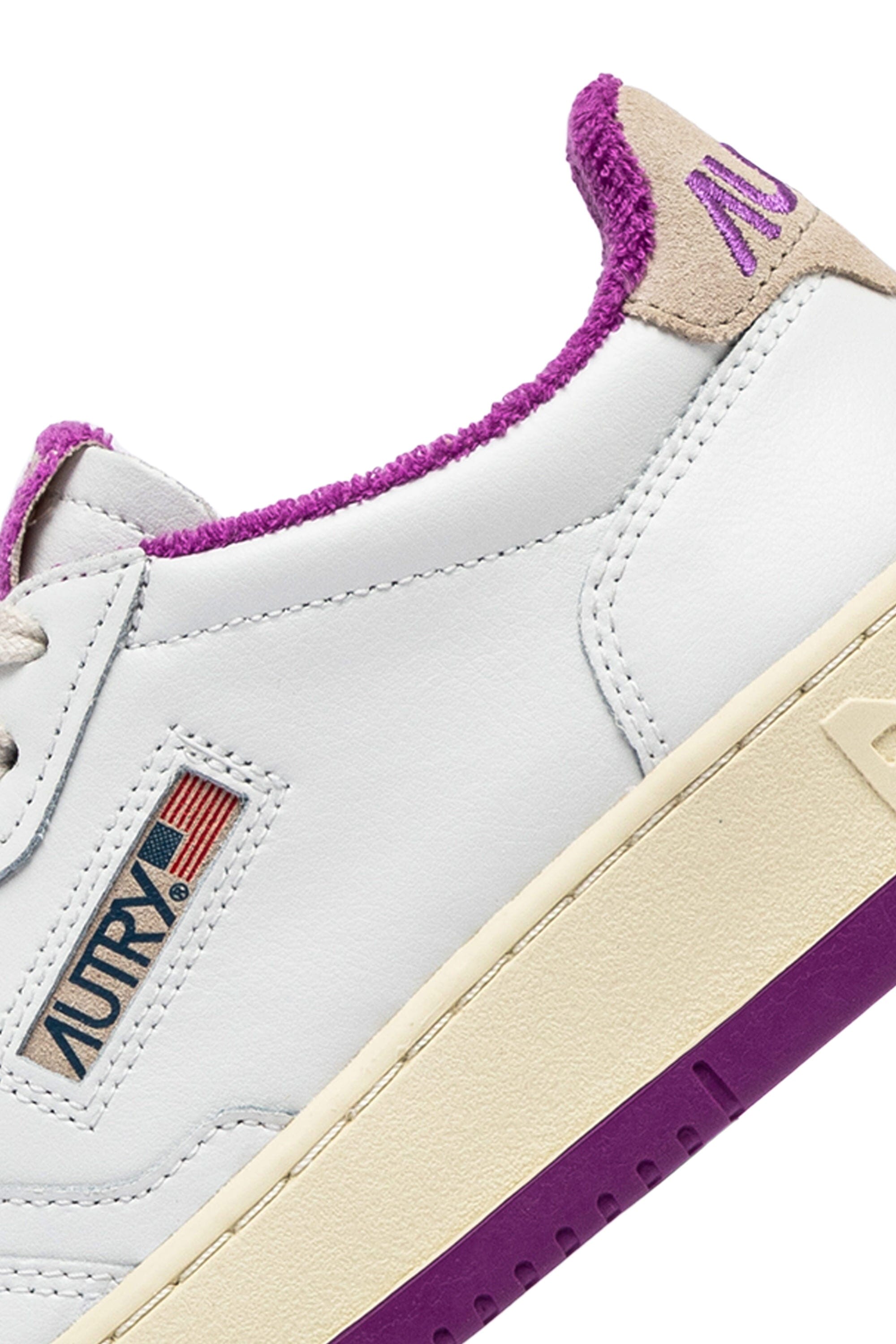 AUTRY - AULW VS04 -Sneakers LOW WOM LEAT - Bianco Viola Scarpe Donna AUTRY - Collezione donna