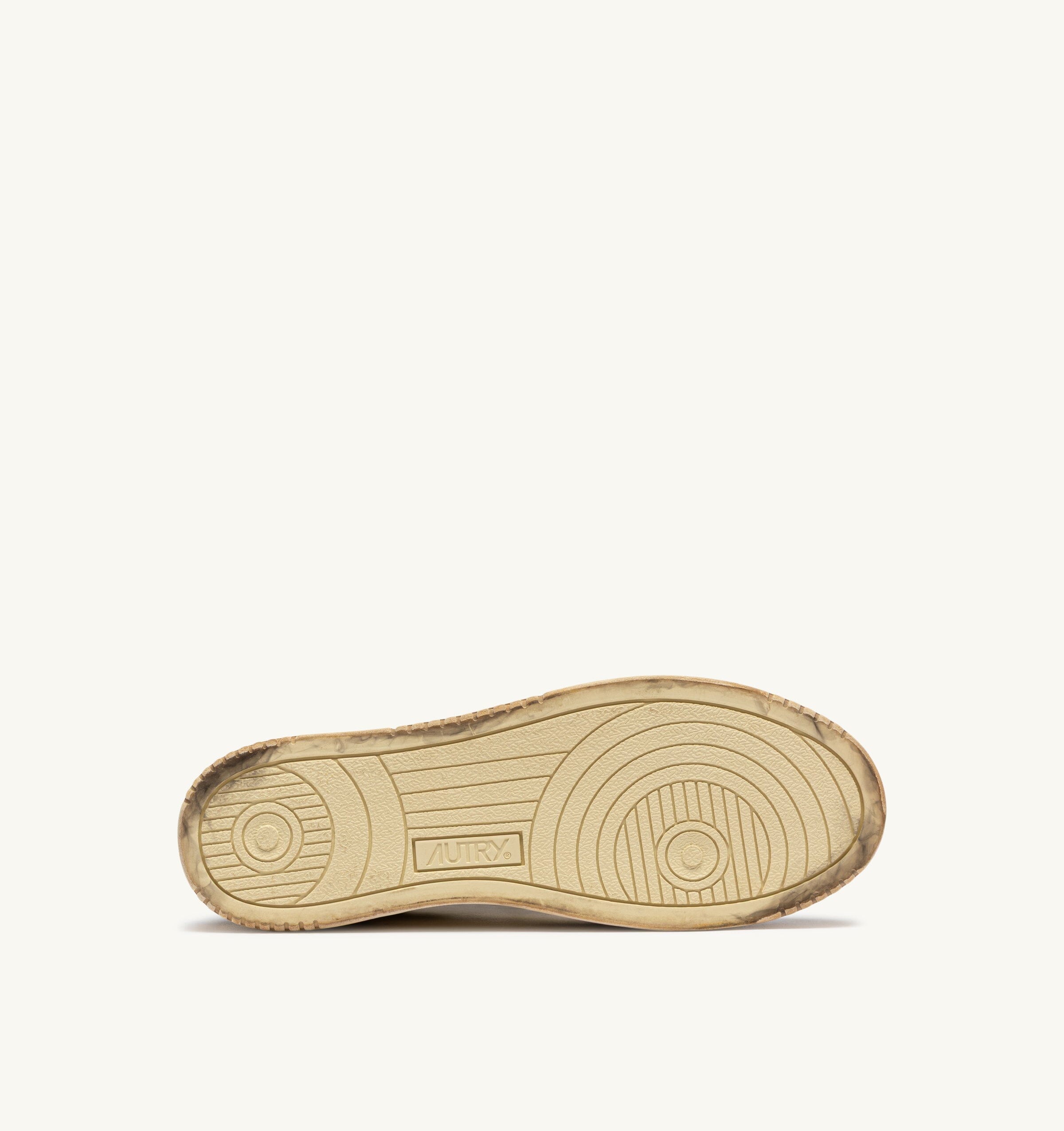 AUTRY - Sneakers - AVLM SV06 - LOW MAN LEAT VINTAGE - Pelle bianca covert green e nera Scarpe Uomo AUTRY - Collezione uomo