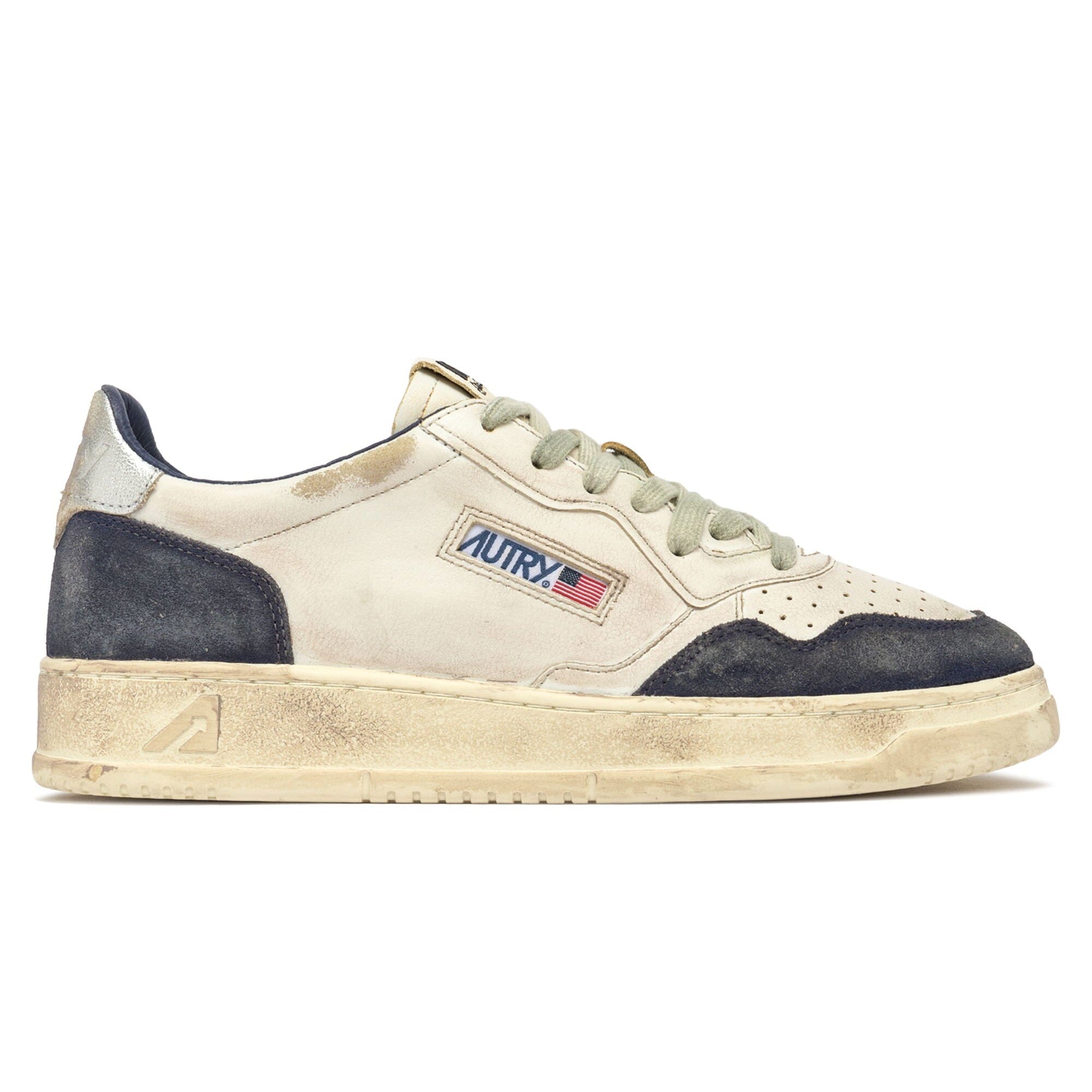 AUTRY - Sneakers AVLM LS07 - LOW MAN LEAT VINTAGE - Blu Scarpe Uomo AUTRY - Collezione uomo