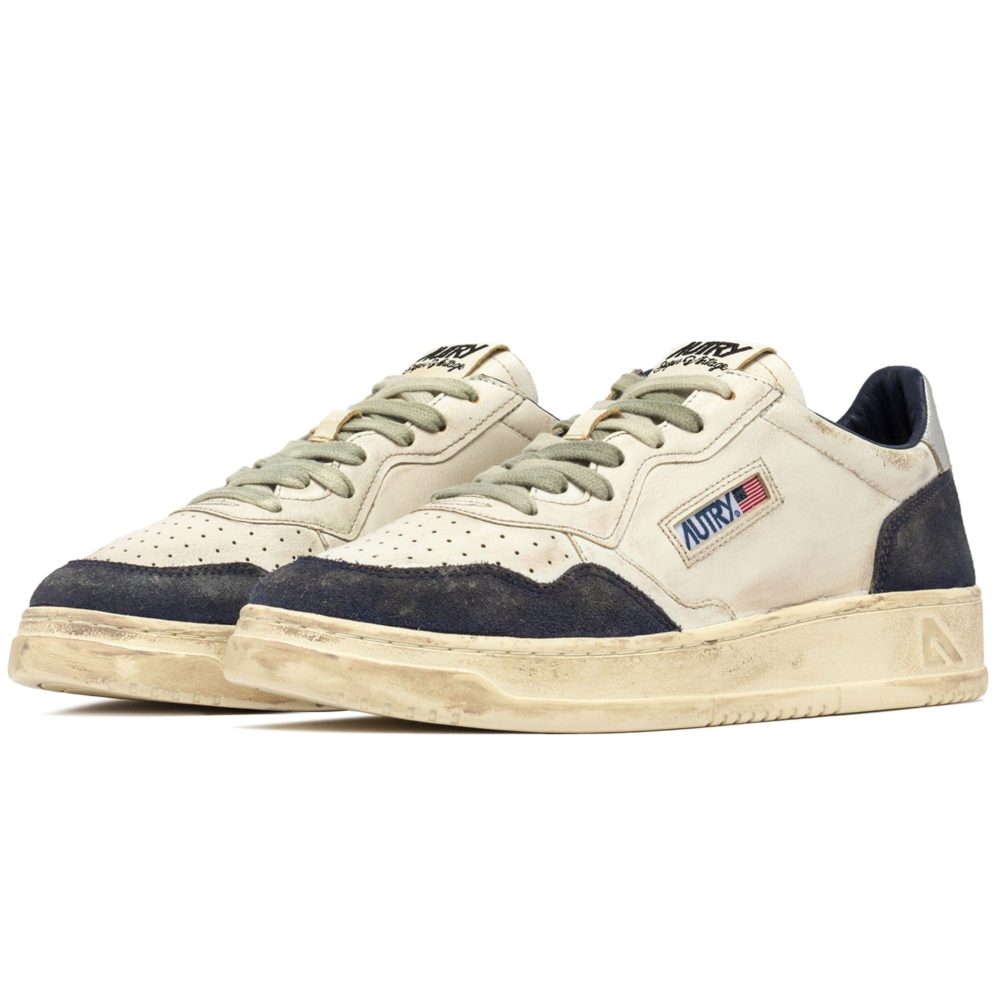 AUTRY - Sneakers AVLM LS07 - LOW MAN LEAT VINTAGE - Blu Scarpe Uomo AUTRY - Collezione uomo