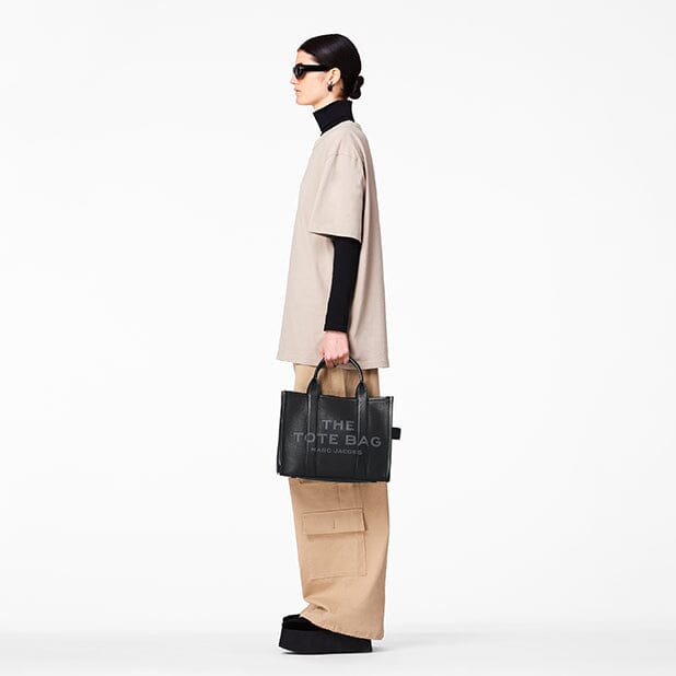 MARC JACOBS H009L01SP21-001 The Leather Small Tote Bag Nero