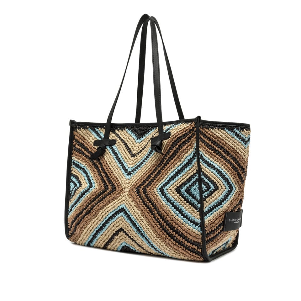 Gianni Chiarini - MARCELLA - BS 6850 - Paglia Nero Borse Gianni Chiarini