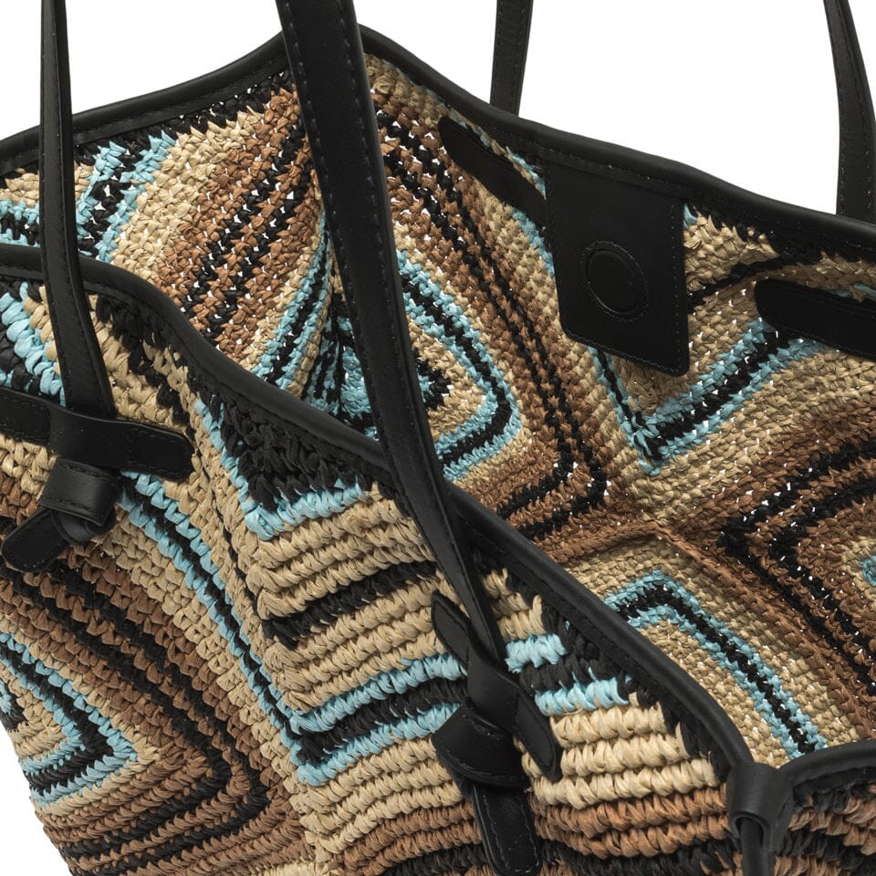 Gianni Chiarini - MARCELLA - BS 6850 - Paglia Nero Borse Gianni Chiarini