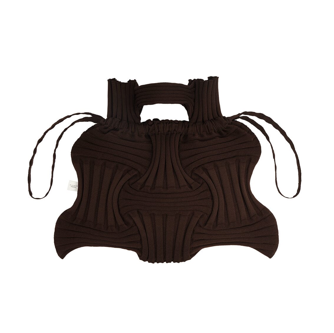 PLEATSMAMA - Borsa a Mano - TB04-BR1 BIG BOW - Testa di Moro Borse PLEATSMAMA - Collezione Donna