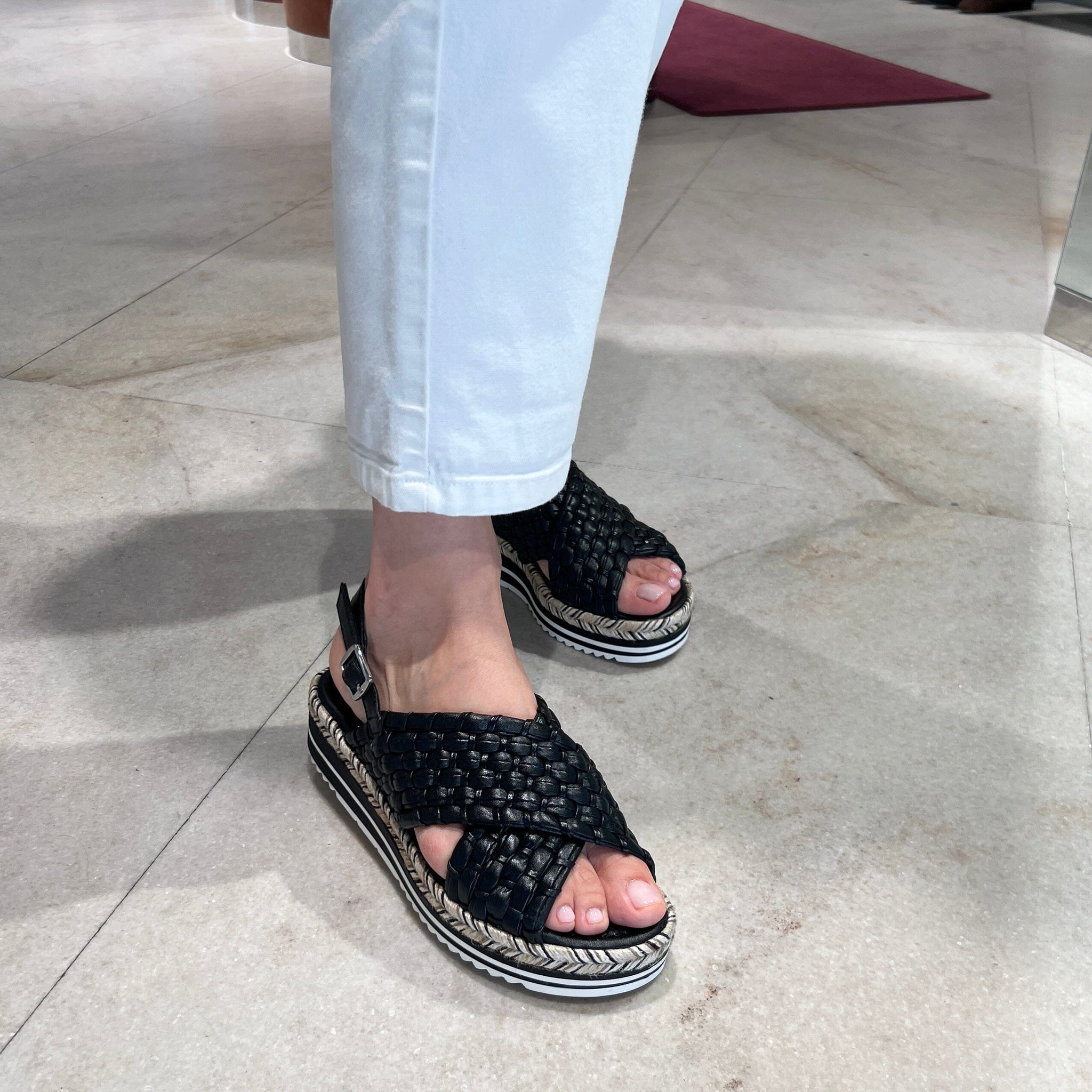 PONS QUINTANA Sandali Zeppa MILAN 11528 Nero