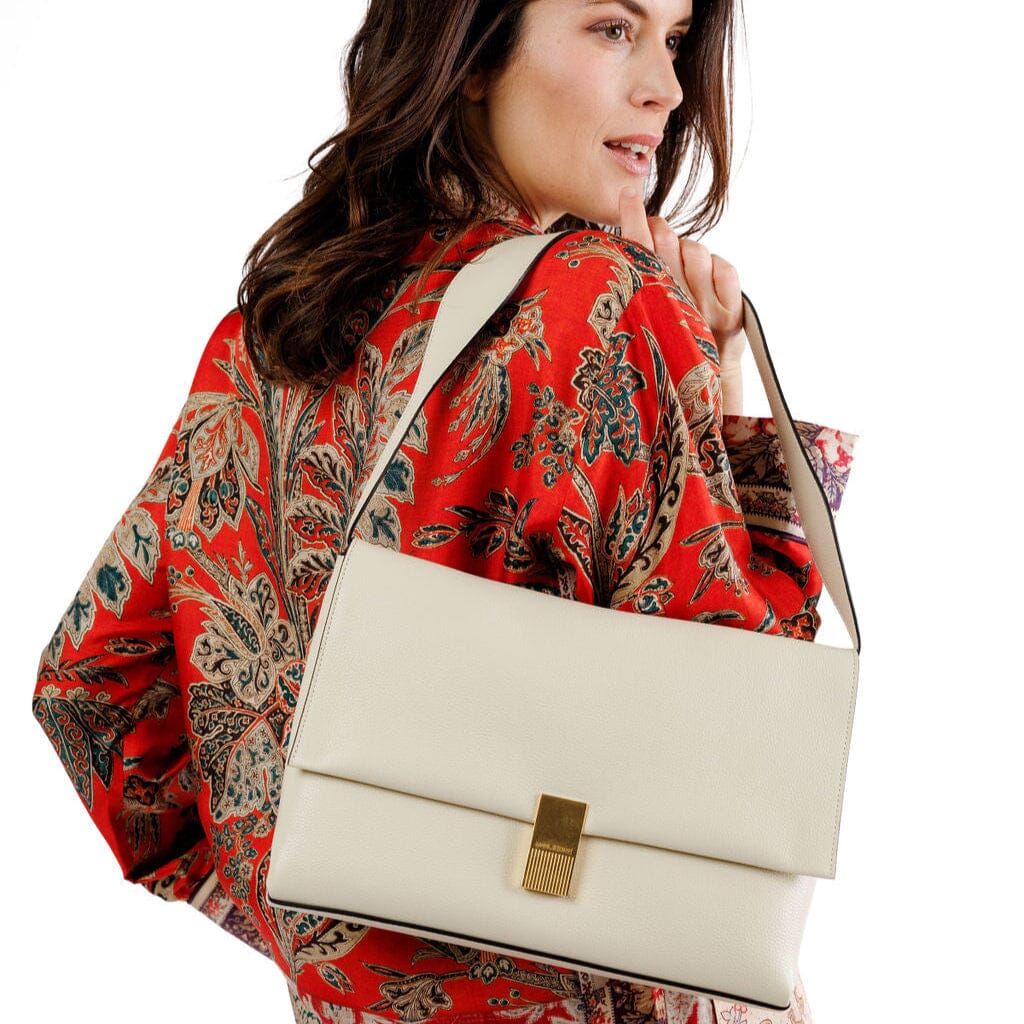 MOULIEBRE - Borsa a spalla - Olivia - Cream Bottalato Borse MOULIEBRE