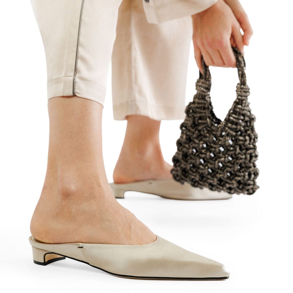 POEVE - Sabot - OF52 - Raso Champagne Scarpe Donna POESIE VENEZIANE