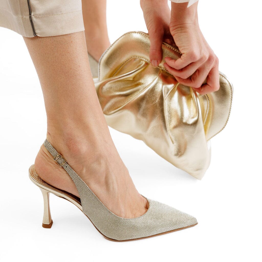 SERGIO LEVANTESI - Sling Back - DARIA - Platino Microstar Scarpe Donna SERGIO LEVANTESI