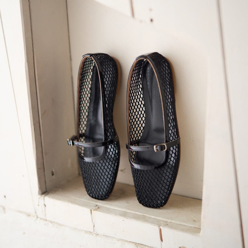 CHEVILLE - Mary Jane - PAM - Traforato Nero Scarpe Donna CHEVILLE