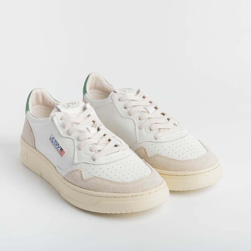 AUTRY AULW LS23 - LOW WOM LEAT/SUEDE - Bianco Verde Amazzonia Scarpe Donna AUTRY - Collezione donna