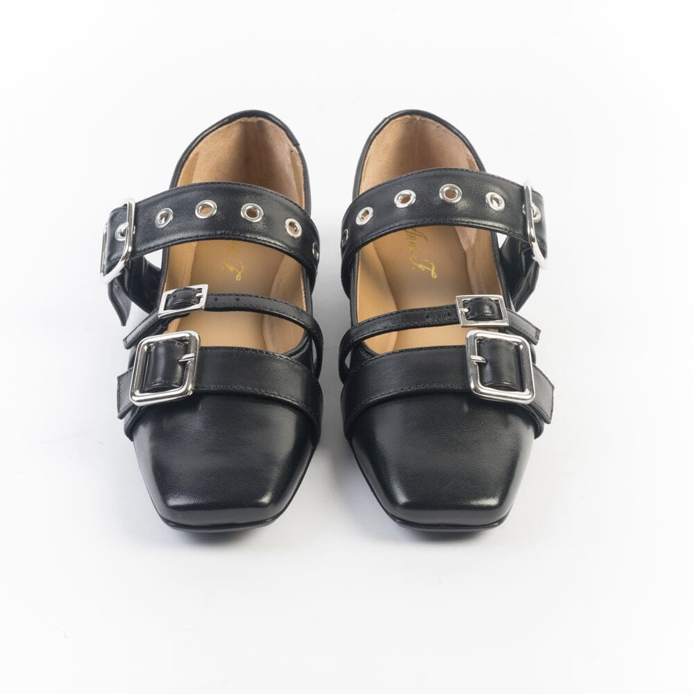 ANNA F. - Mary Jane - 1912 - Pelle Nero Scarpe Donna Anna F.