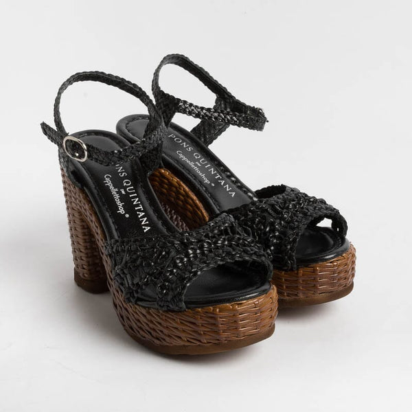 PONS QUINTANA - Sandalo - CANNES - 10425 - Nero Scarpe Donna PONS QUINTANA