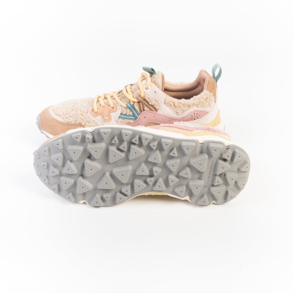 FLOWER MOUNTAIN - Sneakers Yamano3 4D11 - Teddy Beige rosa Scarpe Donna FLOWER MOUNTAIN