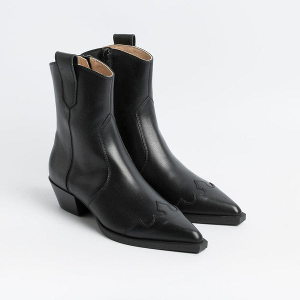 COPENHAGEN - Texan ankle boot - CPH 239 - Black Women's Shoes COPENHAGEN