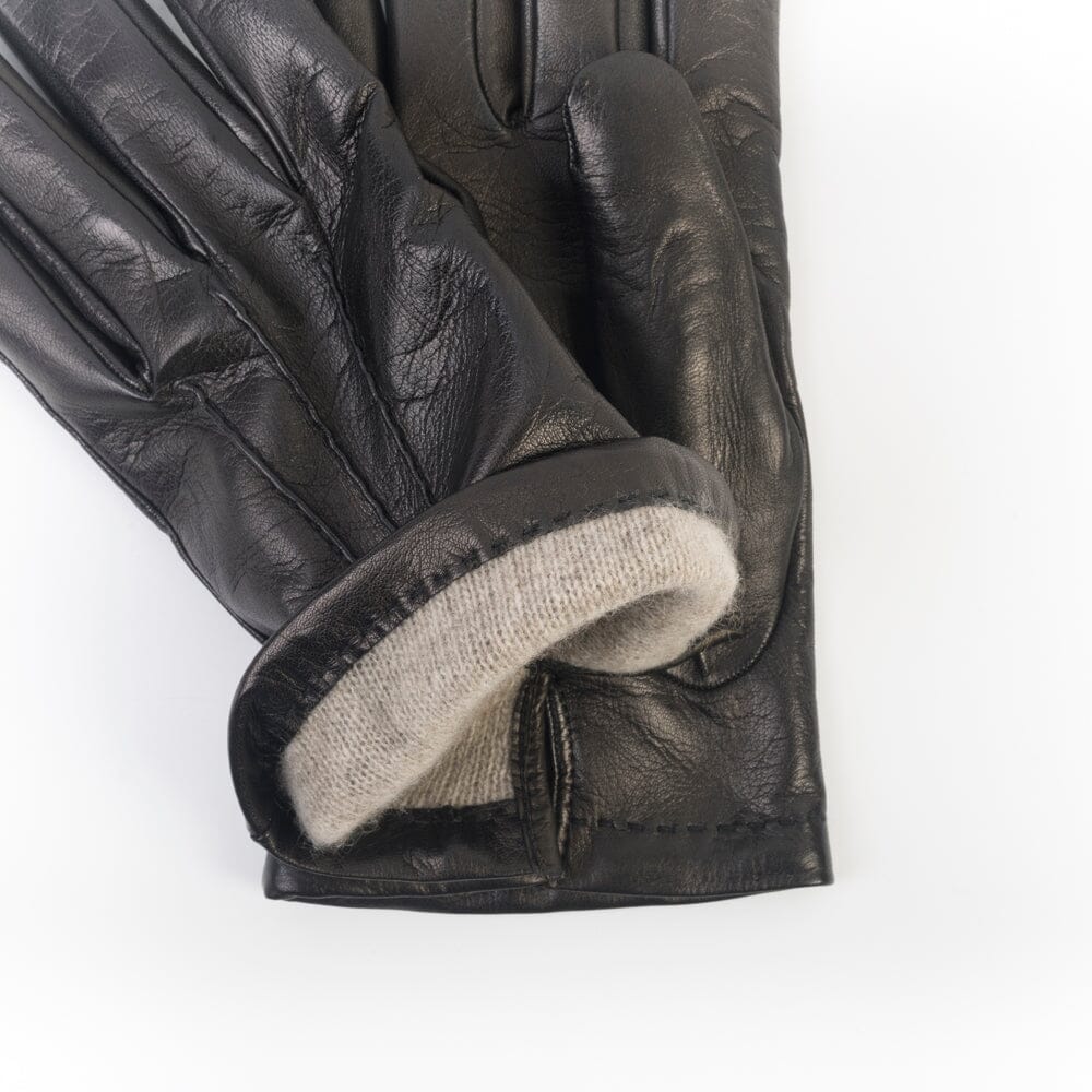 Cappellettoshop - Guanti Pelle Tre Cordoni - Nero Accessori Uomo CappellettoShop