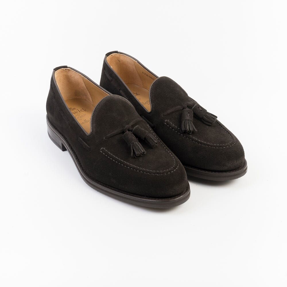 BERWICK 1707 - 8491 - Mocassino Nappine Fondo Gomma - Camoscio Dark Peat Scarpe Uomo Berwick 1707