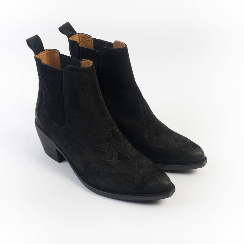 CAPPELLETTOSHOP - Stivaletto Texano 9500 - Sayo Nero Scarpe Donna CAPPELLETTO 1948