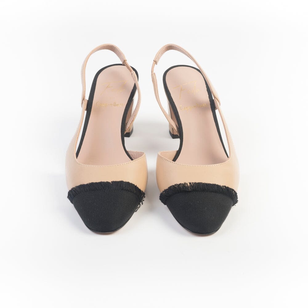 ROBERTO FESTA - Sling Back - FICUS - Bicolor Nero Beige Scarpe Donna Roberto Festa