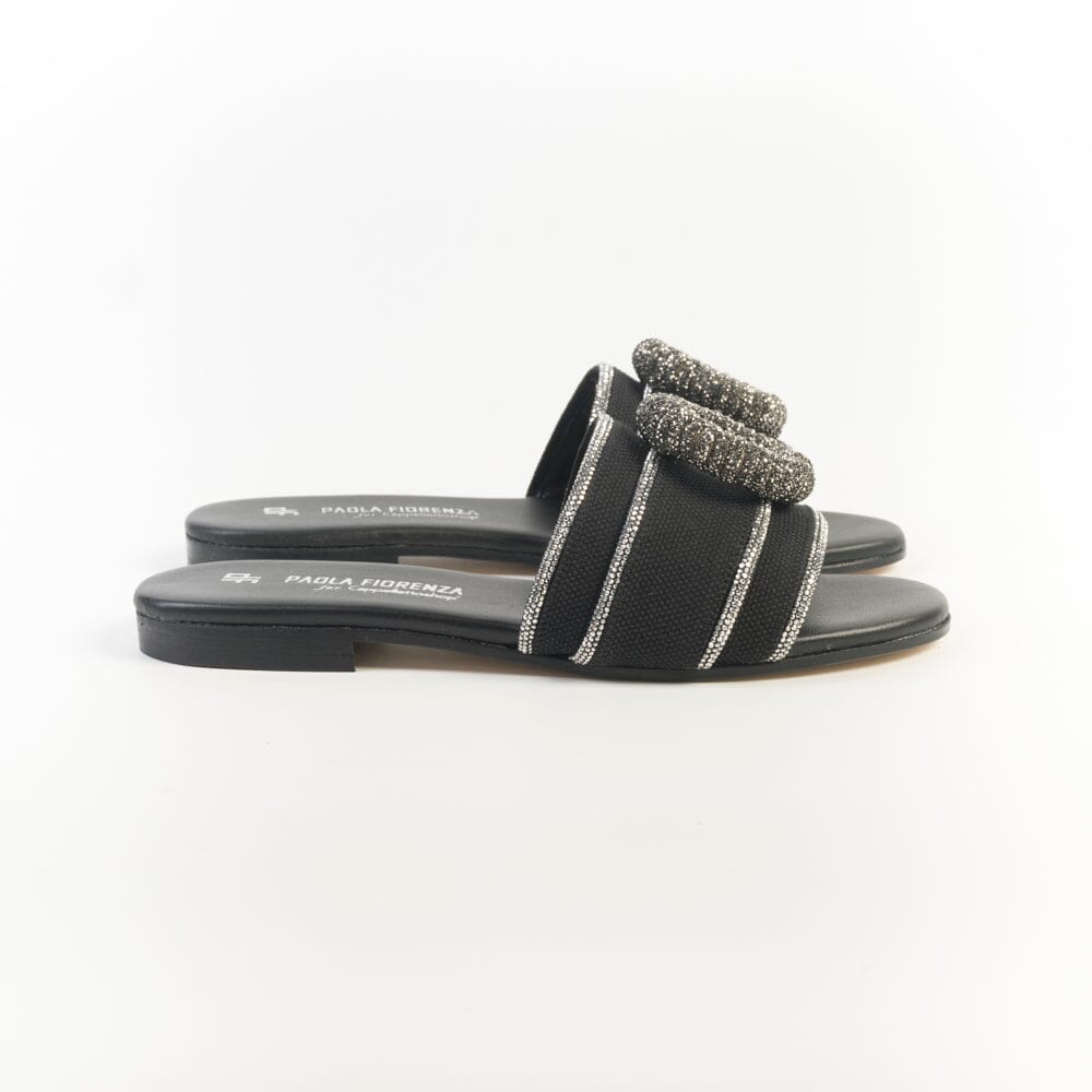 PAOLA FIORENZA - Sandali Bassi - Mules - SS2648 - Nero Scarpe Donna PAOLA FIORENZA