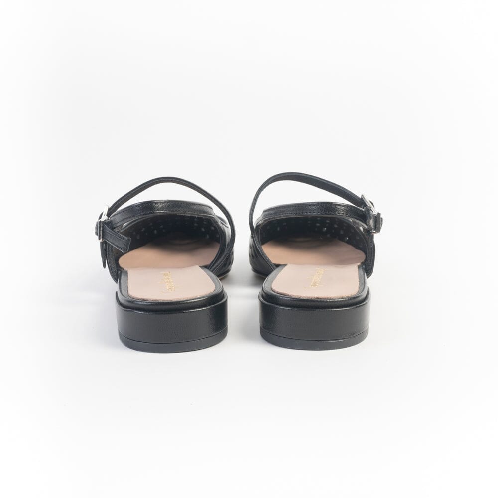 CappellettoShop - Sling Back - Pauline82 - nero traforato Scarpe Donna CAPPELLETTO 1948