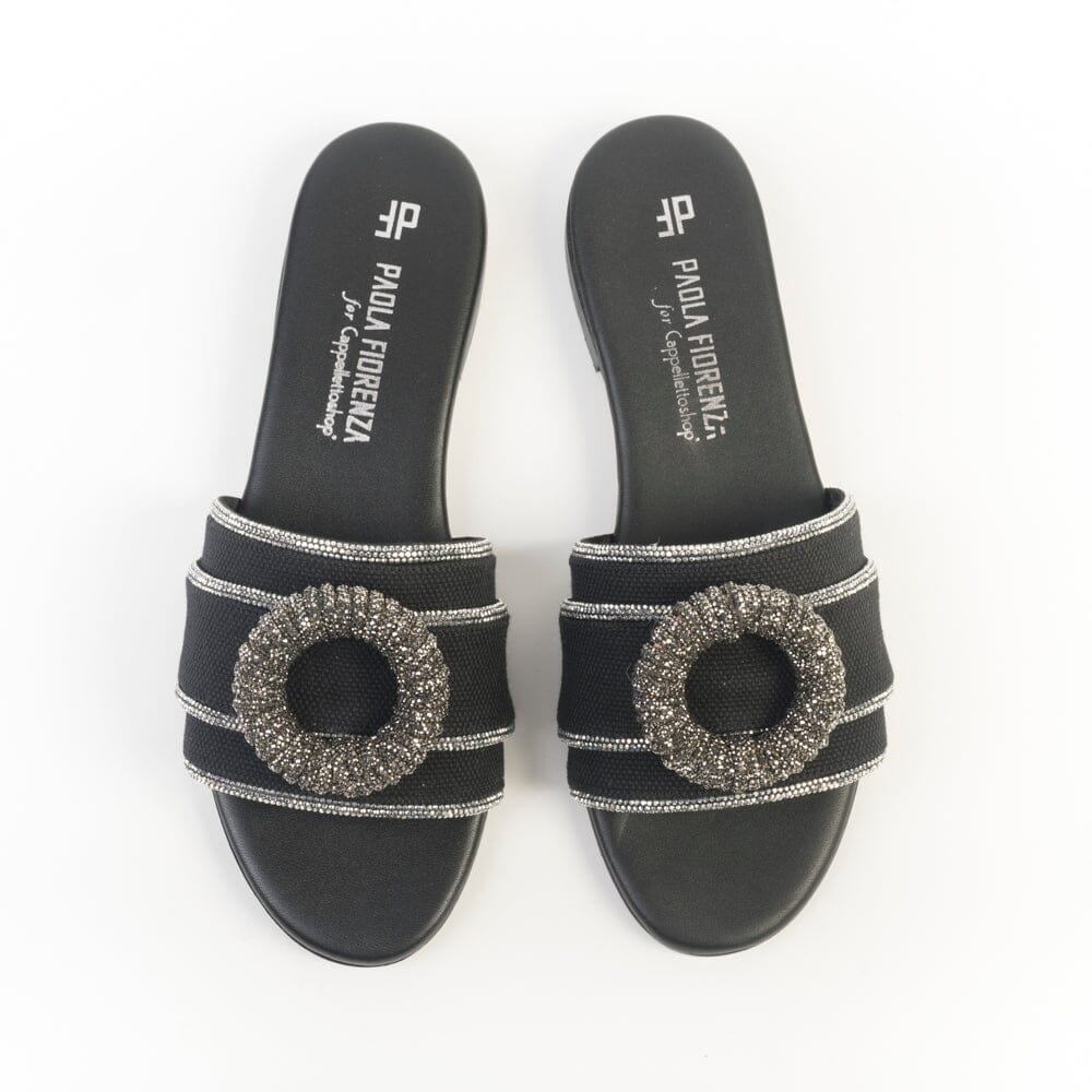 PAOLA FIORENZA - Sandali Bassi - Mules - SS2648 - Nero Scarpe Donna PAOLA FIORENZA