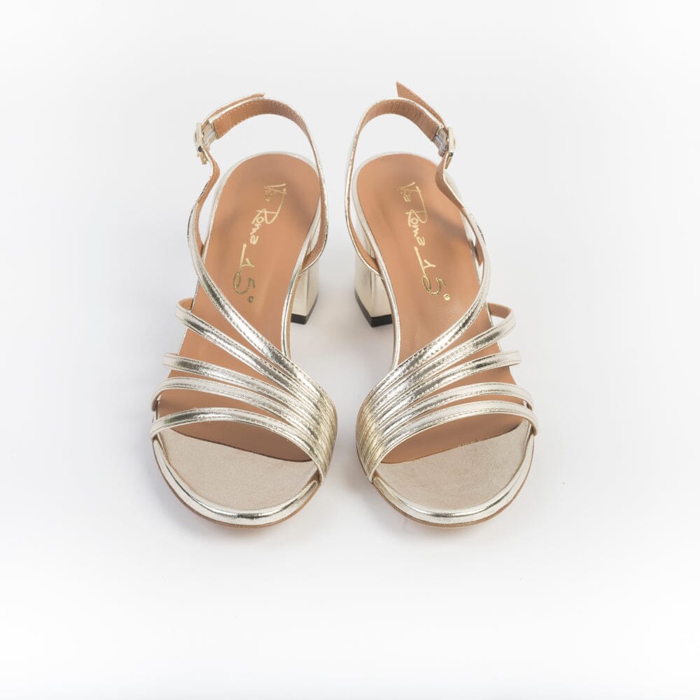 VIA ROMA 15 - Sandali con tacco - 4403 - Platino Scarpe Donna Via Roma 15