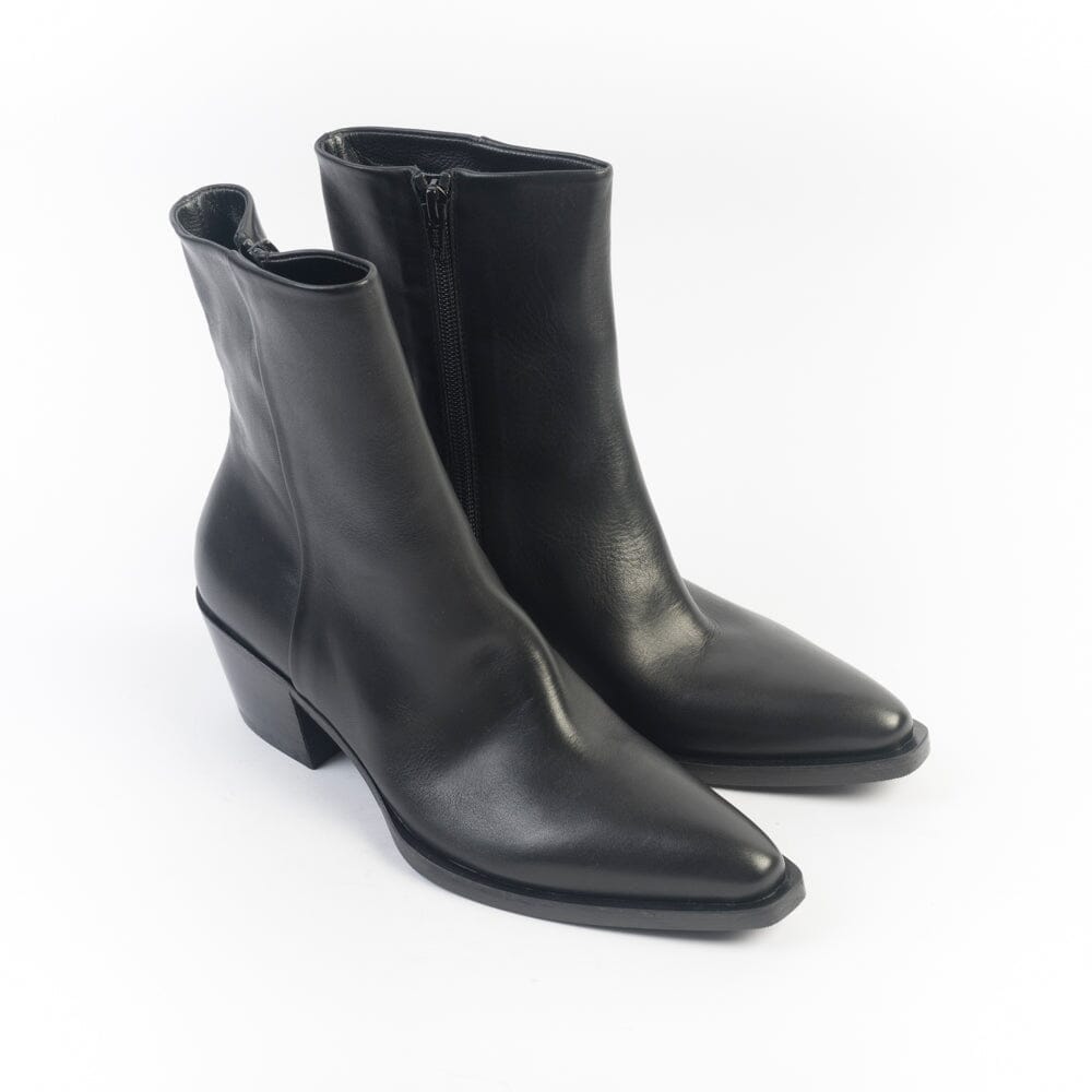 STRATEGIA - Stivaletto Texano A5801 - Nero Natur Zip Scarpe Donna Strategia