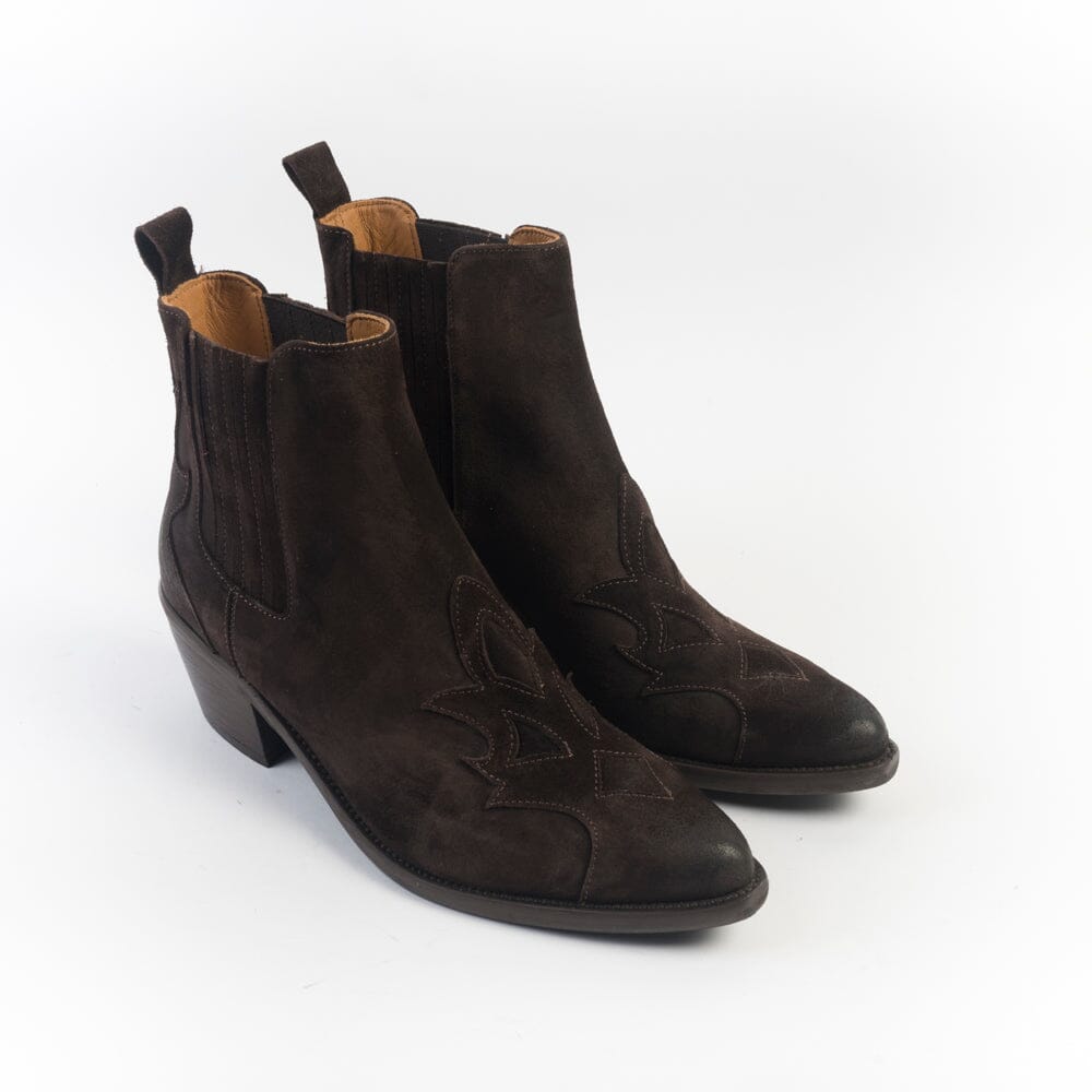 CAPPELLETTOSHOP - Stivaletto Texano 9500 - Sayo Caffè Scarpe Donna CAPPELLETTO 1948
