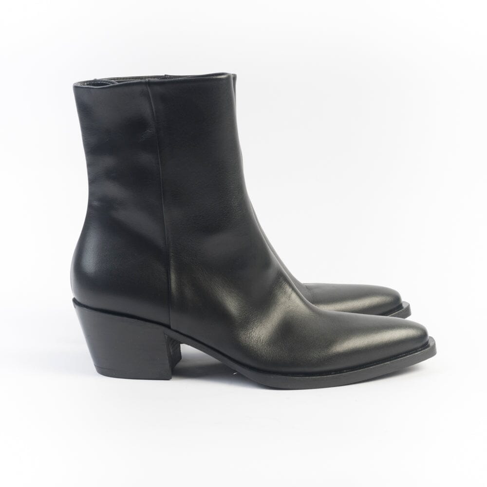 STRATEGIA - Stivaletto Texano A5801 - Nero Natur Zip Scarpe Donna Strategia