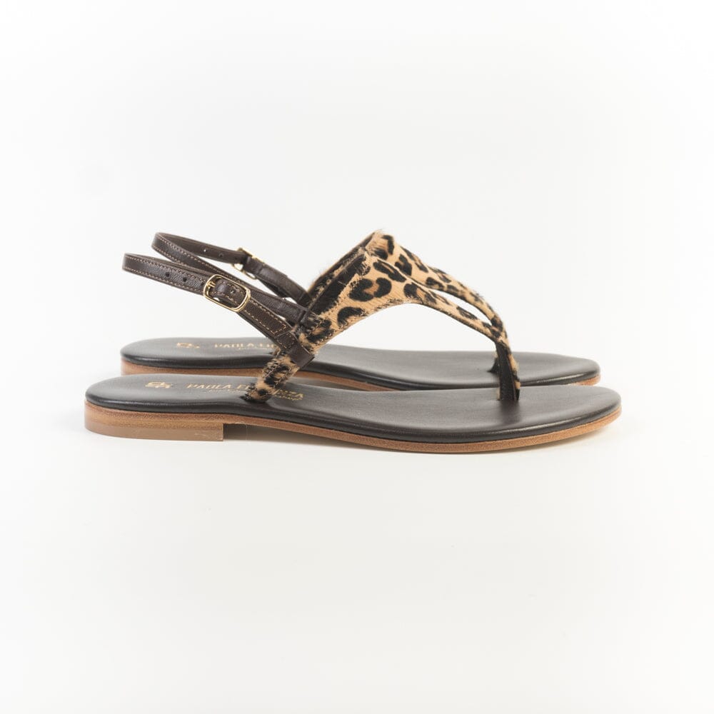 PAOLA FIORENZA - Sandali bassi infradito Triangolo - Cavallino Leo Scarpe Donna PAOLA FIORENZA