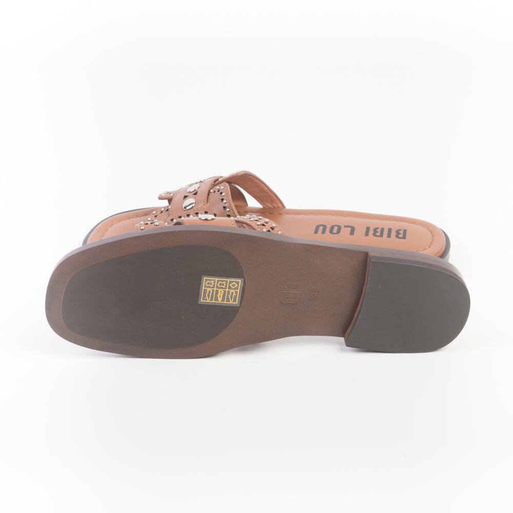 BIBI LOU - Mules - Holly 752Z10VK - Borchie Cuoio Scarpe Donna BIBI LOU