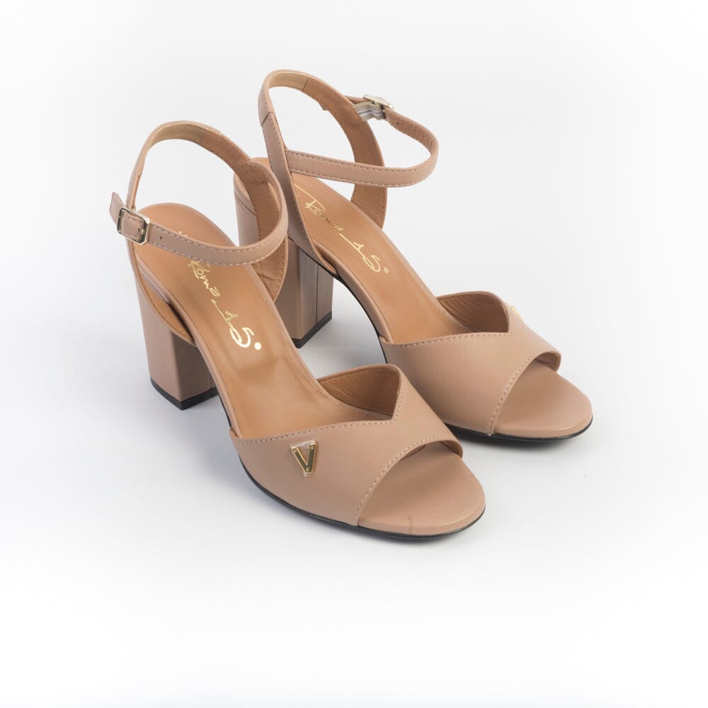 VIA ROMA 15 - Sandali con tacco - 4401 - Carne Scarpe Donna Via Roma 15